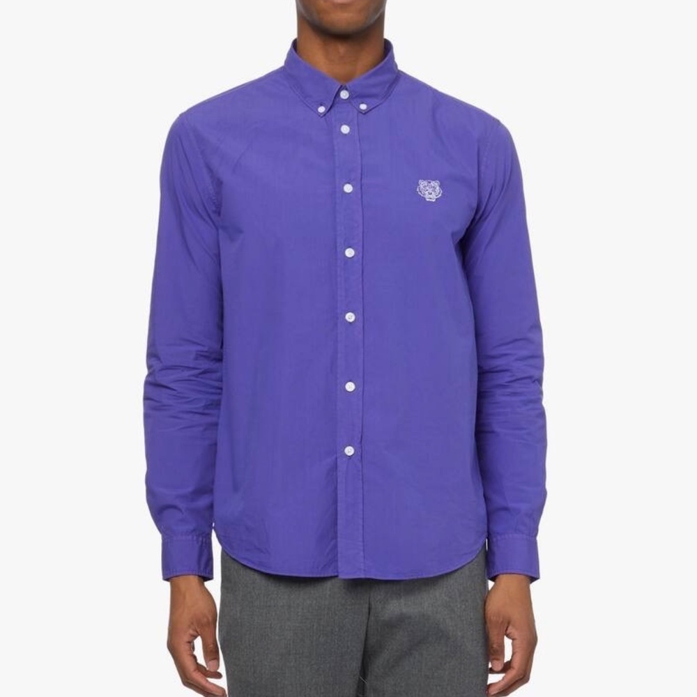 KENZO TIGER HEAD CREST SHIRT VIOLET SIZE M "NWT"